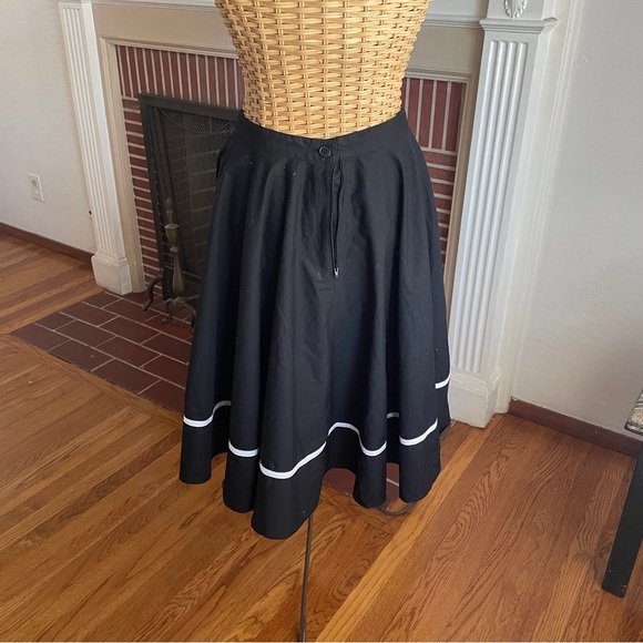 Hell Bunny full moon goth black bat witchy embroidered skirt M - Picture 4 of 10